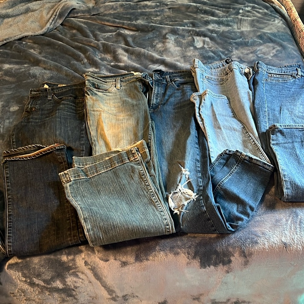 GAP first two are size 8 rest are size 6 and straight leg